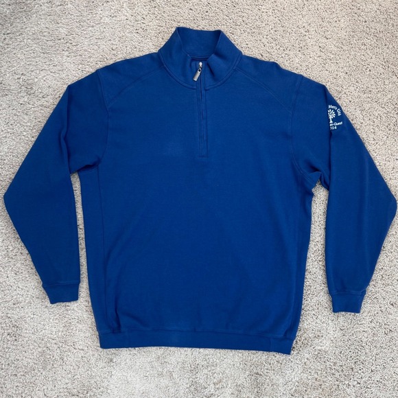 Bermuda Sands Golf‎ Pullover Quarter Zip Blue Tallwood Club Guest 2014 Sweater - Picture 1 of 8